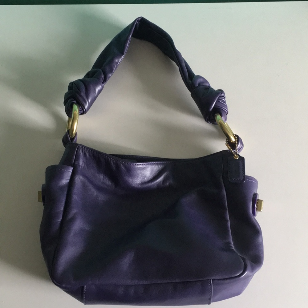 Purple Leather Coach Small Purse